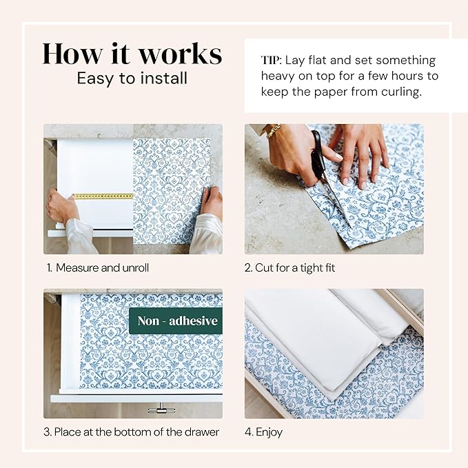 Scented Drawer and Shelf Liners - Vintage Charm - Six (6) Large 14 x 19.6 Inch Sheets - Non-Adhesive Paper Sheets for Closet Shelves and Dresser Drawers - (Vintage Paris)