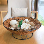 Qingbei Rina Potpourri Dried Flowers,Peach Scented Decorative Potpourri Bowl Filler,Vase Filler,Home Fragrance Smell,Bathroom Decor,14 oz(White)