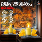 Candle Charisma Citronella Scented Votive Candles - 15 Hour Burn time - Set of 36 for Dinner, Wedding, Halloween and Holiday Decorations