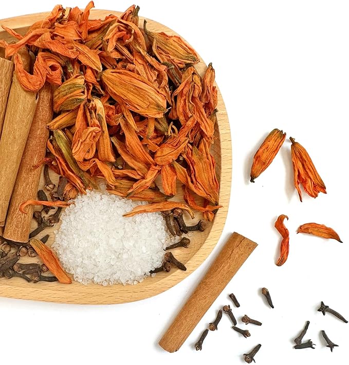 Potpourri Simmer Pot Kit - Lily, Cinnamon Sticks, Clove and Spicy Vanilla Salt, Fall Scents Fragrance Stovetop Potpourri, Perfect Christmas Blend House Warming Hostess Gift(Autumn Spice)