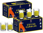 Candle Charisma Citronella Scented Votive Candles - 15 Hour Burn time - Set of 36 for Dinner, Wedding, Halloween and Holiday Decorations