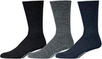Merino Wool Mid-Calf Dress Socks for Men, Ribbed Dress Socks