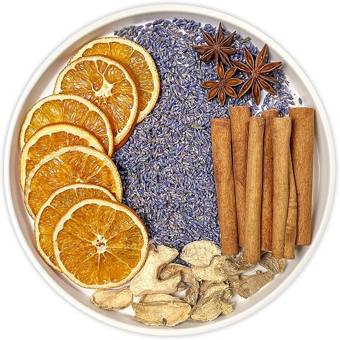 Potpourri Simmering, Cozy Nights Stovetop Potpourri with Cinnamon, Ginger, Lavender, Anise Star and Orange, Simmer Pot Ingredients for Home Fragrance, Housewarming, Hostess Gift