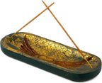 raajsee Incense Holder Hand Carved-Incense Burner Holder –Ash Catcher - Incense Stick Holder - Meditation & Yoga - Great Gift for Any Occasion Size 11x4 inch