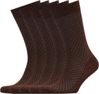 VRD Men’s Dress Socks, Bamboo 5-Pack Mens Socks, Mid Calf Length, Crew Socks Gift for Men Shoe Size 8-13