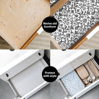 Scented Drawer Liner Sheets - 14 in x 19.5 in, Royal Damask, Pack of 6 - Non-Adhesive Cabinet Liner - Lining Paper for Drawers - Long-Lasting Fragrance Scented Paper