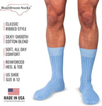 Cotton Dress Socks for Men – Comfortable Men’s Executive Socks – Classic Mid-Calf Dress Socks by Boardroom Socks