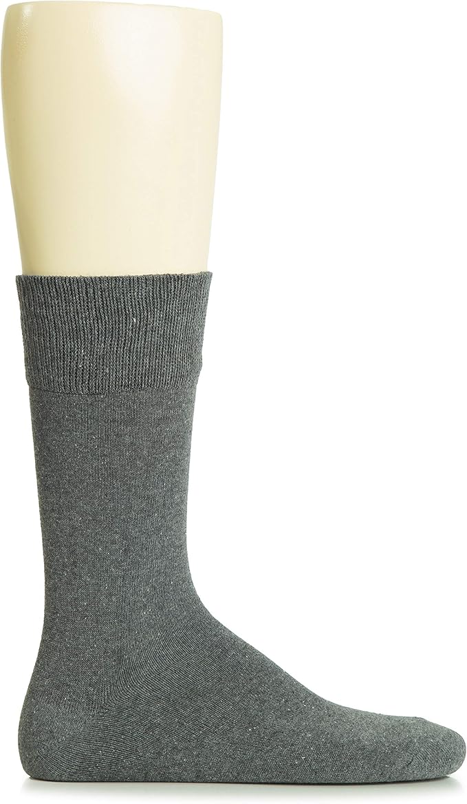 Hugh Ugoli Mens Cotton Dress Socks, Plain Colors, Regular Fit, Crew, Casual Socks, Shoe Size 6 to 15 (3 Pack)