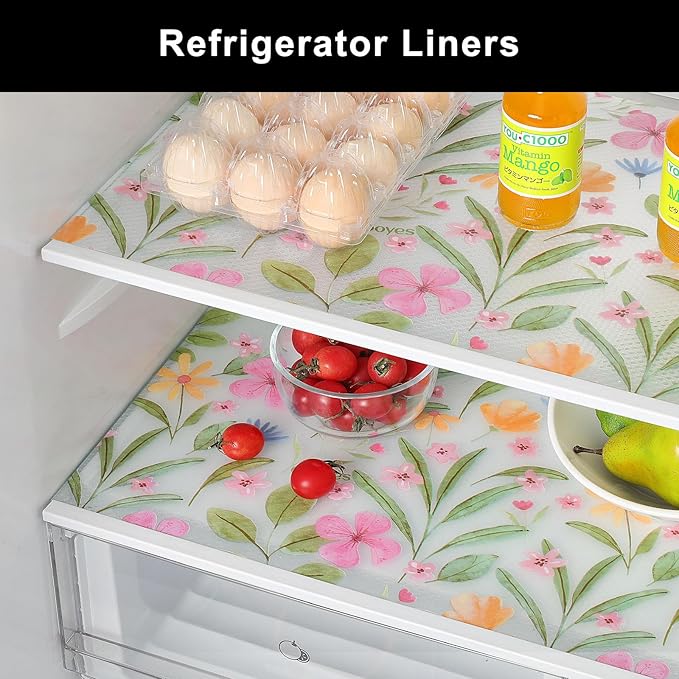 Cooyes Shelf Liner – Premium Non-Adhesive Cabinet & Drawer Liner for Kitchen – Waterproof Shelf Paper with Modern Pattern – Durable EVA Cabinet Mat – Easy to Cut
