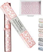 Shelf Paper - 14" x 19.5" (Royal Damask) English Rose Scented Drawer Liners for Dresser, Bedroom & Bathroom - Non-Adhesive Drawer Liner Paper - 6 Sheets