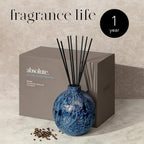 LAFCO New York Absolute Collection Reed Diffuser, Balsam Black Pepper - 15 oz - Up to 1 Year Fragrance Life - Reusable, Hand Blown Glass Vessel - Nylon Reeds - Made in The USA