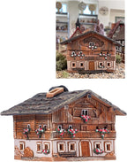 Ceramic Art Cone Incense Holder Room Decoration Handcrafted Collectible Miniature Old House on Lutago, Tirol, Italy R235