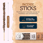 9 pcs Wildly Harvested - White Sage Incense Sticks, 7" Long - Thick Aromatic Incense Sticks (45-55 min Burning Time) to Neutralize Negative Energies & Harmonizing Spaces