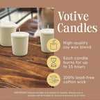 Mister Candle Spring/Summer Votive Collection Handmade Scented Votive Candles Bulk, Small Candles with Premium Wax & Essential Oils, 15 Hour Burn Time, Made in USA, (Set of 9, Orange Blossom)