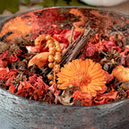 Fragrance Potpourri Bag Home Décor | Floral Petals Vase & Bowl Filler Decoration (Orange)