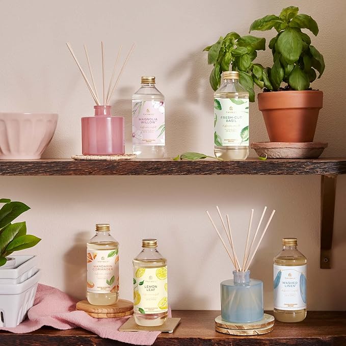 Thymes Mandarin Coriander Reed Diffuser Oil - Room Fragrance Oil - Flameless Home Fragrance7.75 Fl Oz