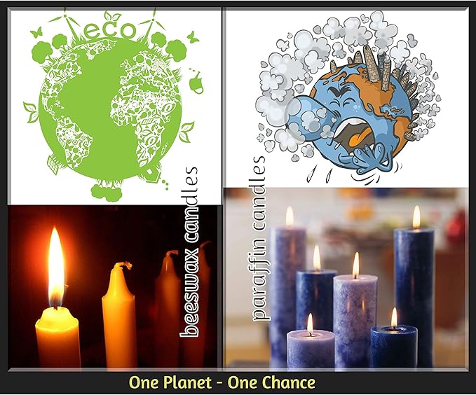 100% Beeswax 15-Hour Votives Candles Organic Hand Made - 2" Tall, 1 1/2 Thick (Set of 12)