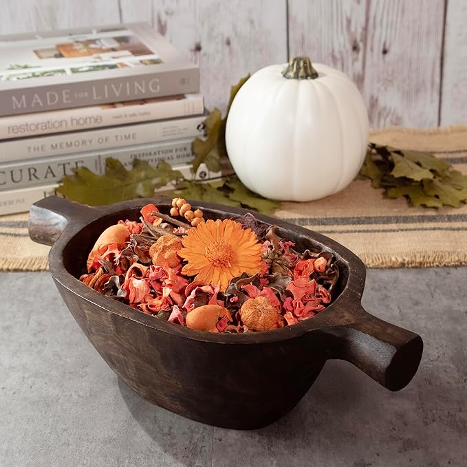 Fragrance Potpourri Bag Home Décor | Floral Petals Vase & Bowl Filler Decoration (Orange)