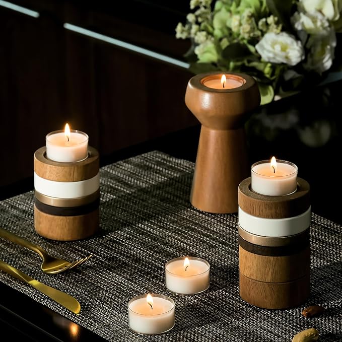 Tealight Candles, Giant 100,200,300 Bulk Packs, 4-4.5 Hrs White Unscented European Smokeless Clear Cup Tea Lights for Shabbat, Weddings, Christmas, Home Decorative- 100 Pack