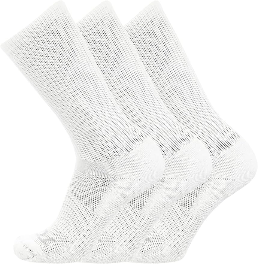 TCK Moisture Wicking Work Crew Socks for Men & Women- 9-11/10-13/13-15 Cushioned Boot Socks 6-pack 3-pack 12-pack