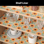 Cooyes Shelf Liner – Premium Non-Adhesive Cabinet & Drawer Liner for Kitchen – Waterproof Shelf Paper with Modern Pattern – Durable EVA Cabinet Mat – Easy to Cut