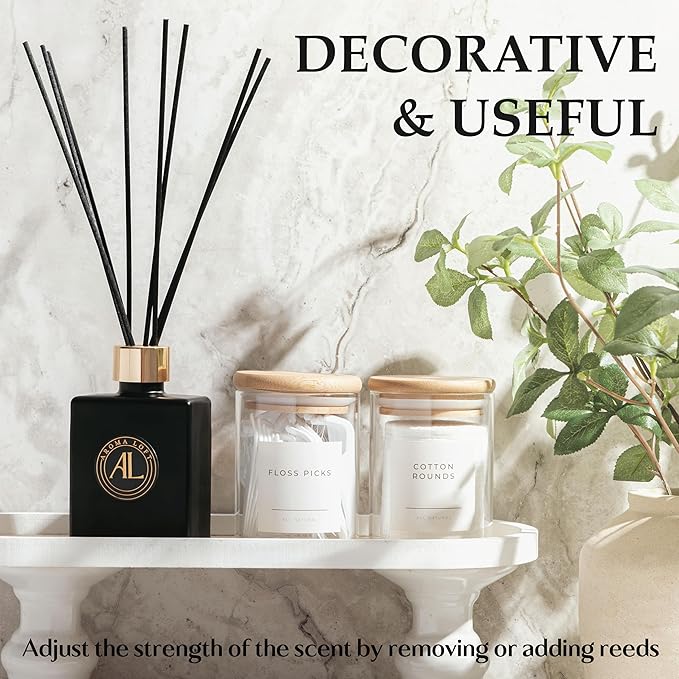 Reed Diffuser-Cashmere Vanilla Reed Diffusers for Home-5 oz.Oil Diffuser Sticks - Bathroom Diffuser Set-Scent Diffusers for Home- Oil Diffuser Reeds,-Scent Sticks in Oil-Office Smell Good Stuff