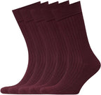 VRD Men’s Dress Socks, Bamboo 5-Pack Mens Socks, Mid Calf Length, Crew Socks Gift for Men Shoe Size 8-13