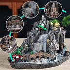 Mountain Waterfall Incense Burner，Backfall Incense Holder River, Incense Falls Meditation Decor for Room with Upgrade Incense Cones and Accessories (Buddha)