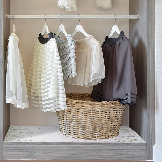 Fainne 12 Sheets Drawer Liners for Dresser Scented Drawer Paper Liner Non-Adhesive Fragrant Liners 15.7 x 22.8 in for Dresser Closet Shelves Kitchen Cabinet Shelf Bedroom(Jasmine)