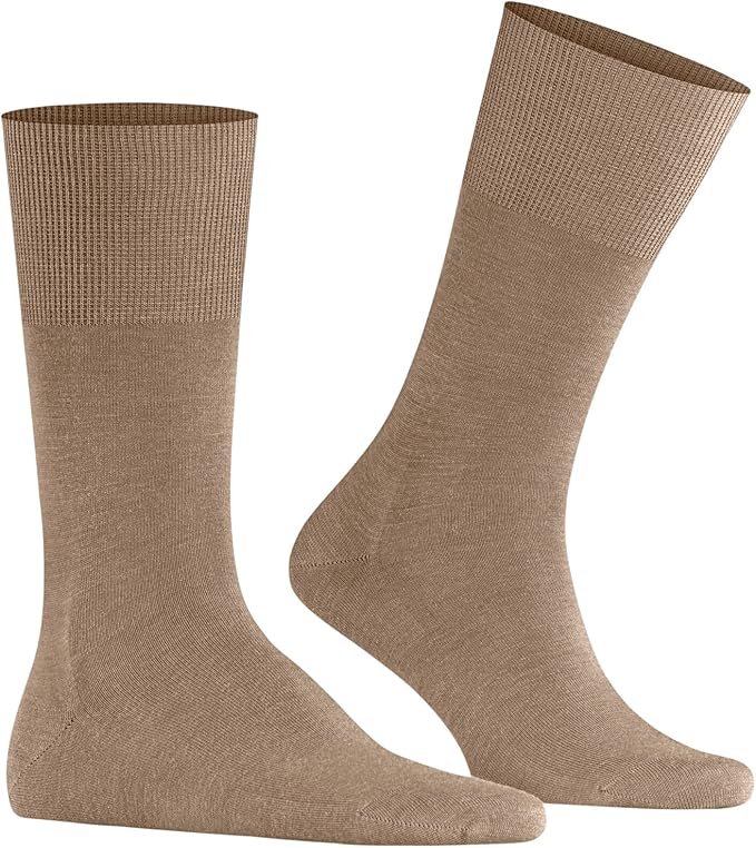 FALKE Men's Airport Dress Socks, Premium Merino Wool Cotton Blend, Sustainable Luxury, Eco-Friendly Business Casual, 1 Pair