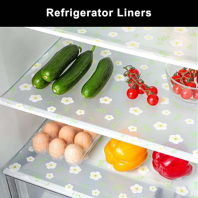 Cooyes Shelf Liner – Premium Non-Adhesive Cabinet & Drawer Liner for Kitchen – Waterproof Shelf Paper with Modern Pattern – Durable EVA Cabinet Mat – Easy to Cut