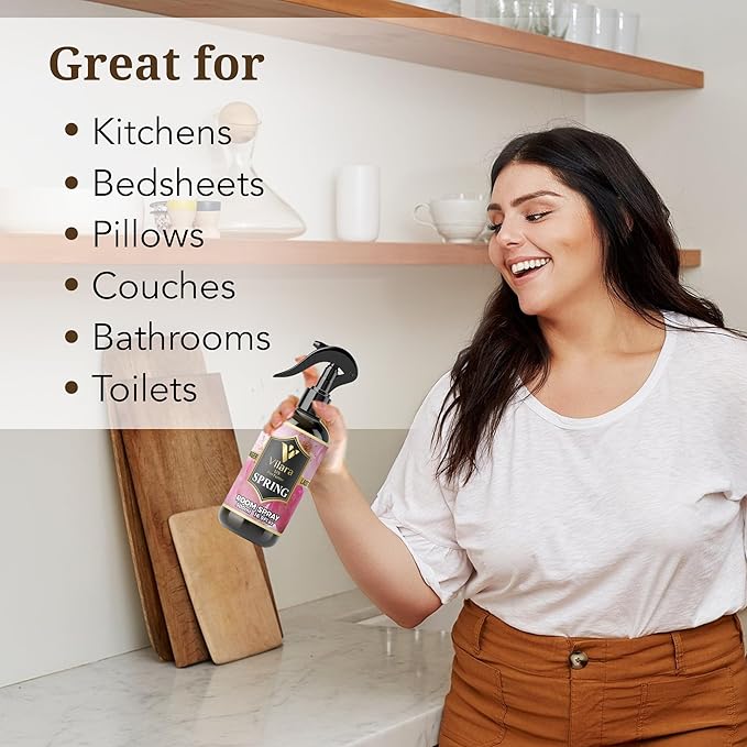Vilara US Room Spray Freshener – Long-Lasting Luxury Perfume Scent, Linen & Fabric Spray for Bedding, Furniture, Home & Bedroom Aromatherapy – 16.9 fl oz (Spring)