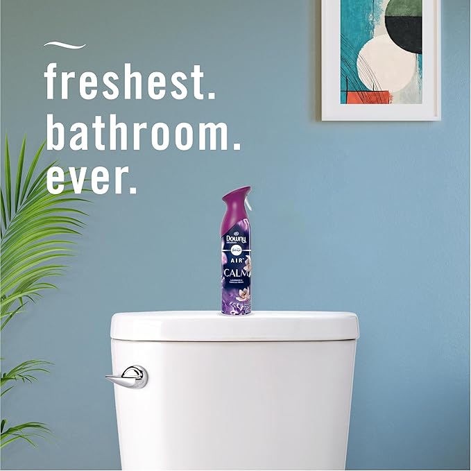Febreze Air Mist Air Freshener Spray, Odor-Fighting Room Spray, Air Fresheners for Home and Bathroom and Kitchen, Aerosol Can, Downy Calm Scent, 8.8oz, 3 Count
