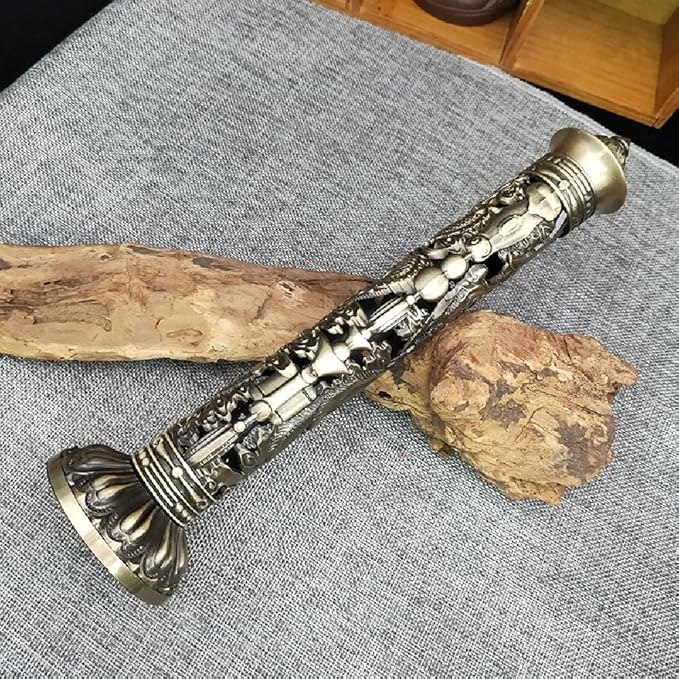 Incense Stick , Bronze Tone Dragon Phoenix Pattern Incense Stick Holder for Home Decoration Office Birthday Gift