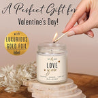 Valentines Day Gifts for Her, Valentine Candles -"I Love You" Candle, w/Eucalyptus & Geranium I I Love You Gifts for Her I Valentines Day Candle for Wife, Girlfriend I 9oz, 50Hr Burn, USA Made