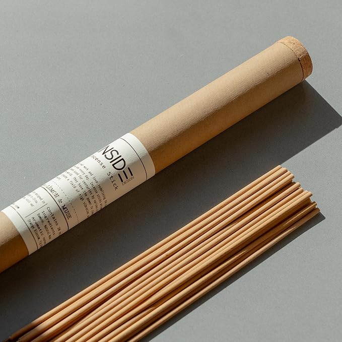 Lemon & Musk Incense Sticks – 11 Inch Bamboo and Natural Wood Blend – Clean-Burning, Low Smoke – 1 Hour Burn Time – 20 Sticks.