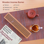 Wooden Incense Burner with Storage Drawer and Magnetic Switch,Insence-Stick Holder Ash Catcher for Meditation/Yoga Room/Bedroom/studyroom/Office