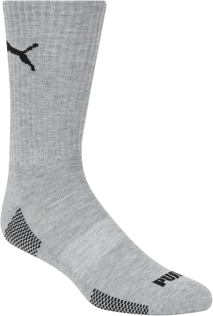 PUMA mens 6 Pack Crew Socks