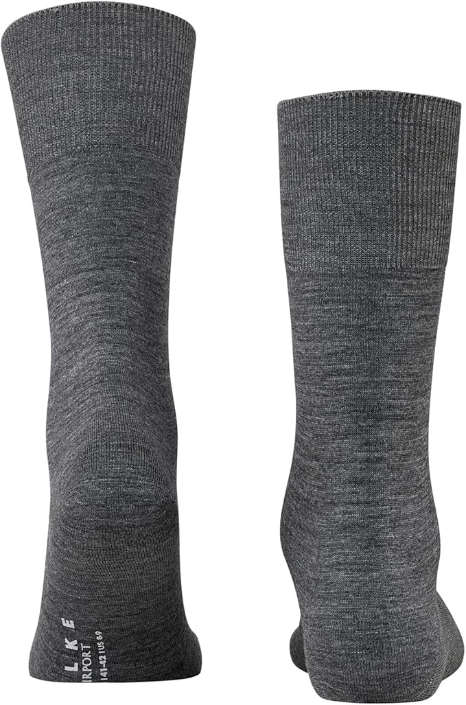 FALKE Men's Airport Dress Socks, Premium Merino Wool Cotton Blend, Sustainable Luxury, Eco-Friendly Business Casual, 1 Pair