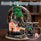 Mountain Waterfall Incense Burner，Backfall Incense Holder River, Incense Falls Meditation Decor for Room with Upgrade Incense Cones and Accessories (Chimney)