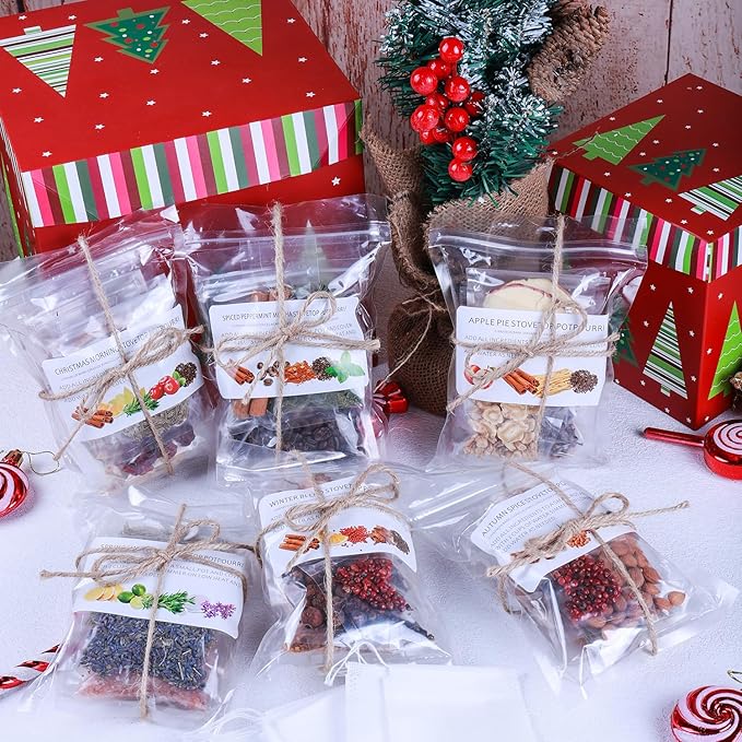 Simmering Potpourri Kit, Six Style Happiness Simmer Pot Set – Included Varieties All-Natural Spices Stove Top Scent Mix for Home Fragrance, Gift for Housewarming, Christmas, Mother’s Day