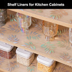 Cooyes Shelf Liner – Premium Non-Adhesive Cabinet & Drawer Liner for Kitchen – Waterproof Shelf Paper with Modern Pattern – Durable EVA Cabinet Mat – Easy to Cut