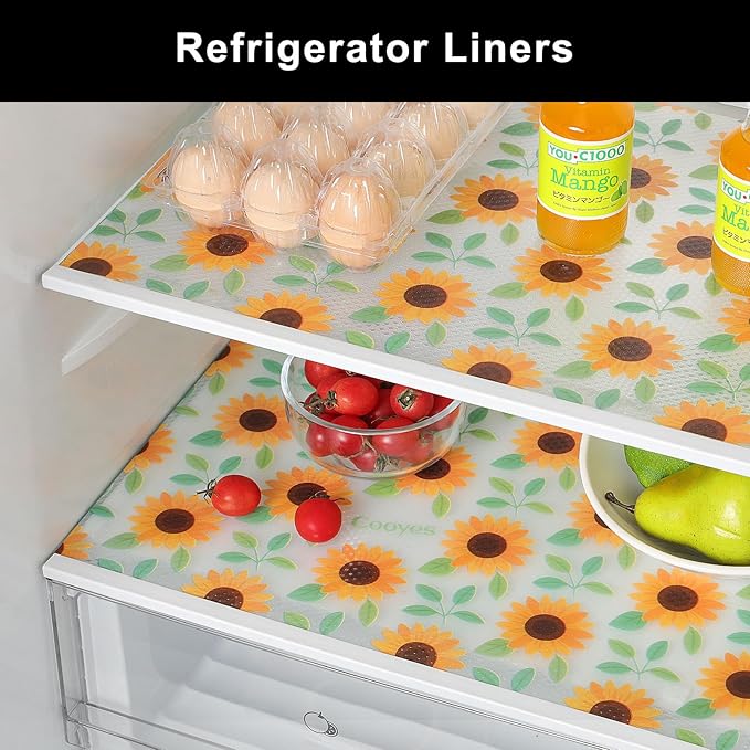 Cooyes Shelf Liner – Premium Non-Adhesive Cabinet & Drawer Liner for Kitchen – Waterproof Shelf Paper with Modern Pattern – Durable EVA Cabinet Mat – Easy to Cut