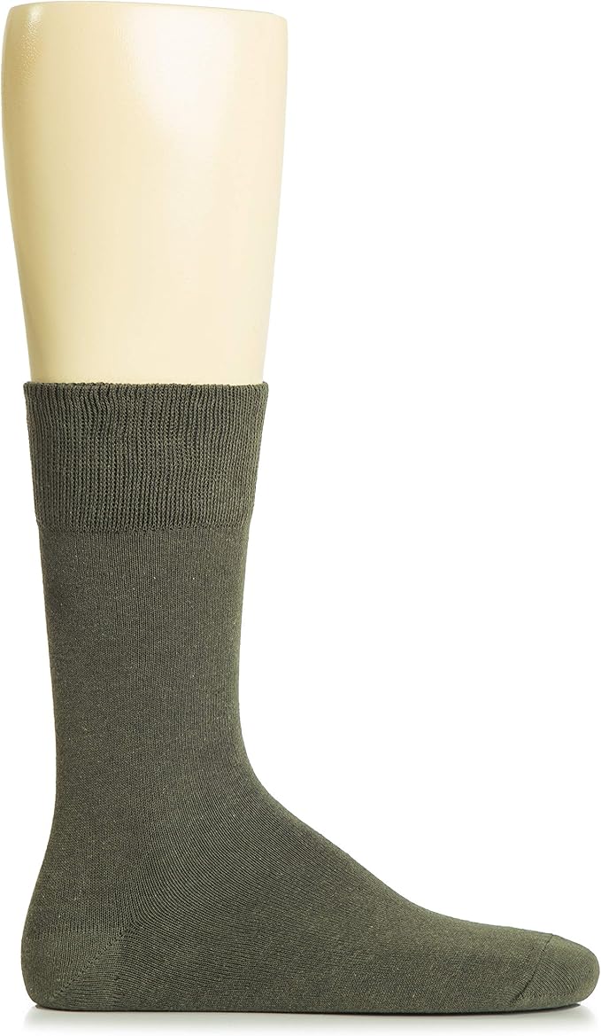 Hugh Ugoli Mens Cotton Dress Socks, Plain Colors, Regular Fit, Crew, Casual Socks, Shoe Size 6 to 15 (3 Pack)