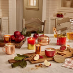 Thymes Simmered Cider Copper Candle - Warm & Spicy Apple Scented Candles for Home - Notes of Apple, Clove, and Cardamom - Luxury Gifts for Women & Men - Fall Decor (Copper Cup, 10 oz)