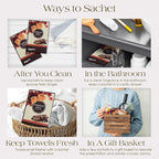 Simplicity Scents Pumpkin Spice Scented Sachets Pack of 3, Fall & Winter - Long-Lasting Scented Bags, Home Fragrance, Air Freshener & Deodorizer for Closet, Room, Drawer, or Cars, Made in USA