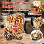 120 Pieces Christmas Potpourri Simmer Pot Simmering Potpourri Bowl Filler Xmas Simmer Pot Kit for Stove Dried Orange Apple Slices Cinnamon Sticks Stovetop for Holiday Xmas Decor