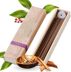 Hasegawa Hyakurakuko Premium Japanese Sandalwood Incense - Long Type, 40 Sticks with Aluminum Holder, 20-30 Min Burn Time, Made in Japan 線香 百楽香 (Palo Santo)