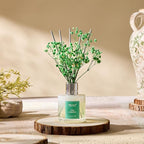 Airkeep Reed Diffuser Set,3.38 fl oz (100 ml) - Pure Gardenia Oil Diffusers with 8 Reed Sticks, Home Fragrance Reed Diffuser for Bathroom Shelf Decor