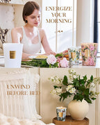 M&SENSE Ocean Escape Scented Natural Soy Wax Candle, 14.1oz 60 Hours Long Lasting Slow Burning Candles for Home Decor, Aromatherapy Candle for Stress Relief